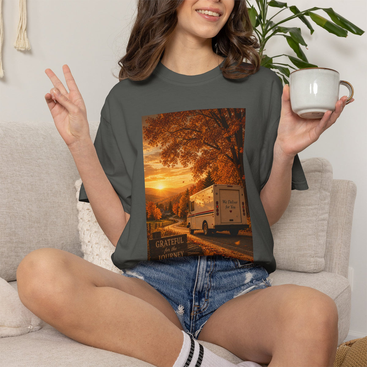 Grateful for the Journey — Thanksgiving Mail Carrier Shirt