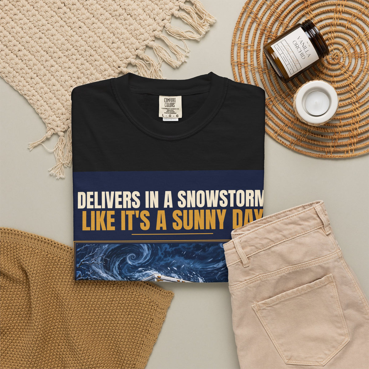 Mail Carrier T-Shirt - Snowstorm Delivery | Funny Mail Carrier Tee | Comfort Colors