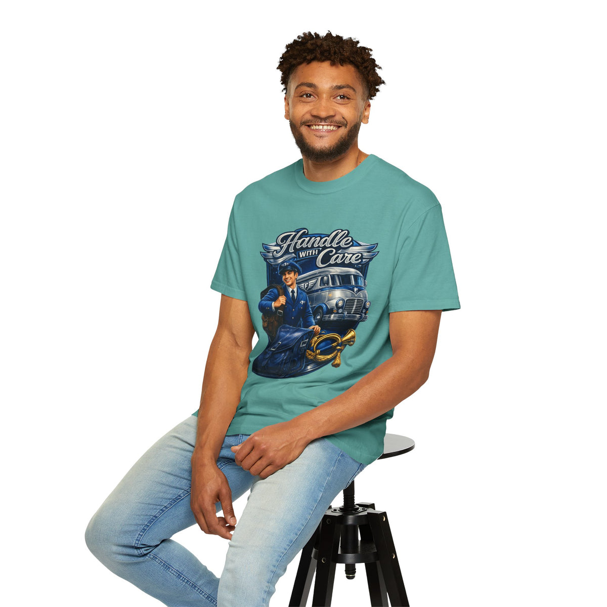 Mail Carrier T-Shirt - Handle With Care | Funny Mail Carrier Tee | Comfort Colors