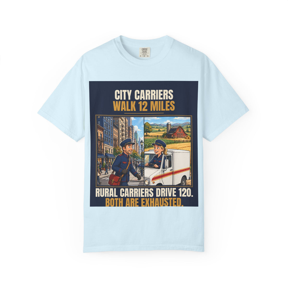 Mail Carrier T-Shirt - City Vs Rural | Funny Mail Carrier Tee | Comfort Colors