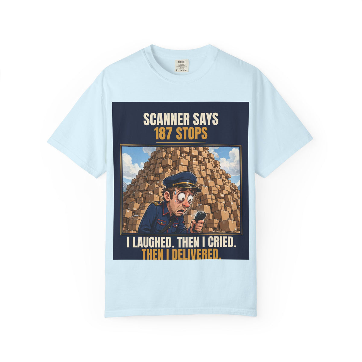 Mail Carrier T-Shirt - 187 Stops | Funny Mail Carrier Tee | Comfort Colors