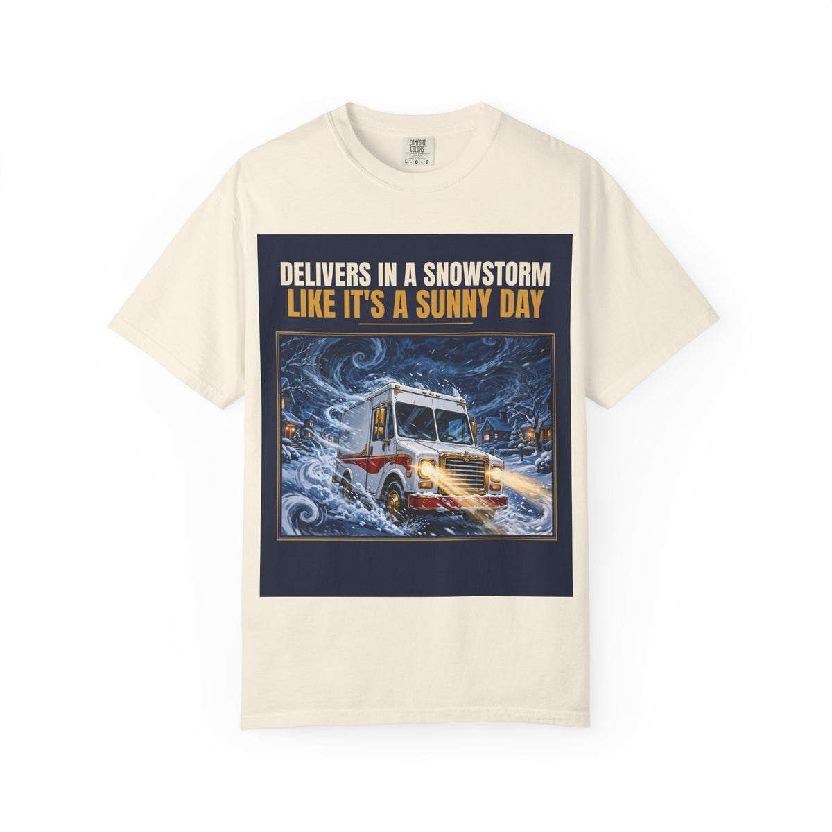 Mail Carrier T-Shirt - Snowstorm Delivery | Funny Mail Carrier Tee | Comfort Colors