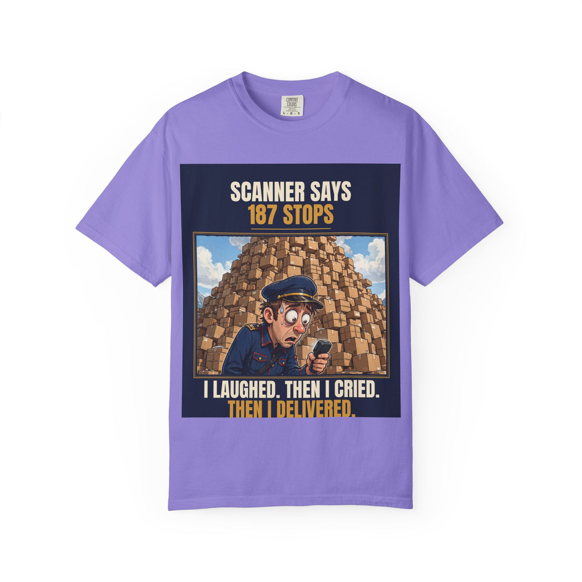 Mail Carrier T-Shirt - 187 Stops | Funny Mail Carrier Tee | Comfort Colors