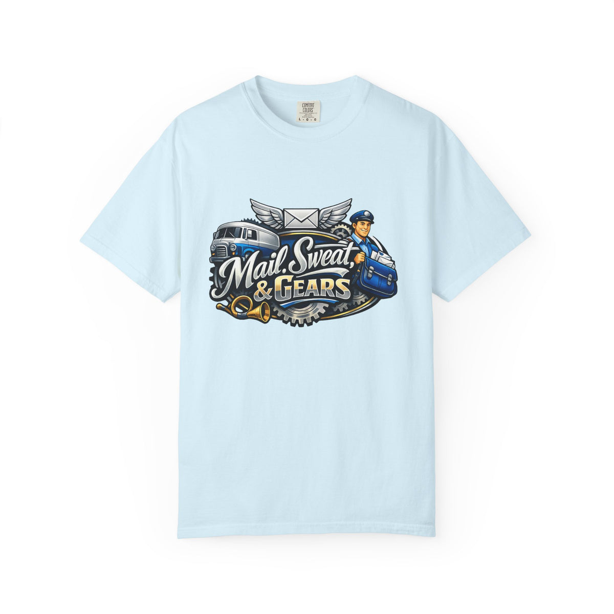 Mail Carrier T-Shirt - Mail Sweat and Gears | Funny Mail Carrier Tee | Comfort Colors