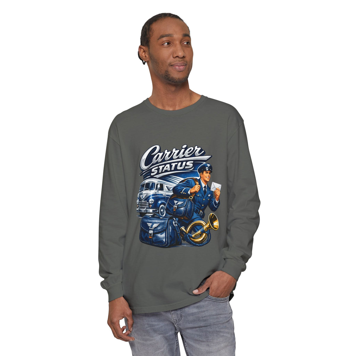 Mail Carrier Long Sleeve - Carrier Status | Funny Mail Carrier Long Sleeve | Comfort Colors