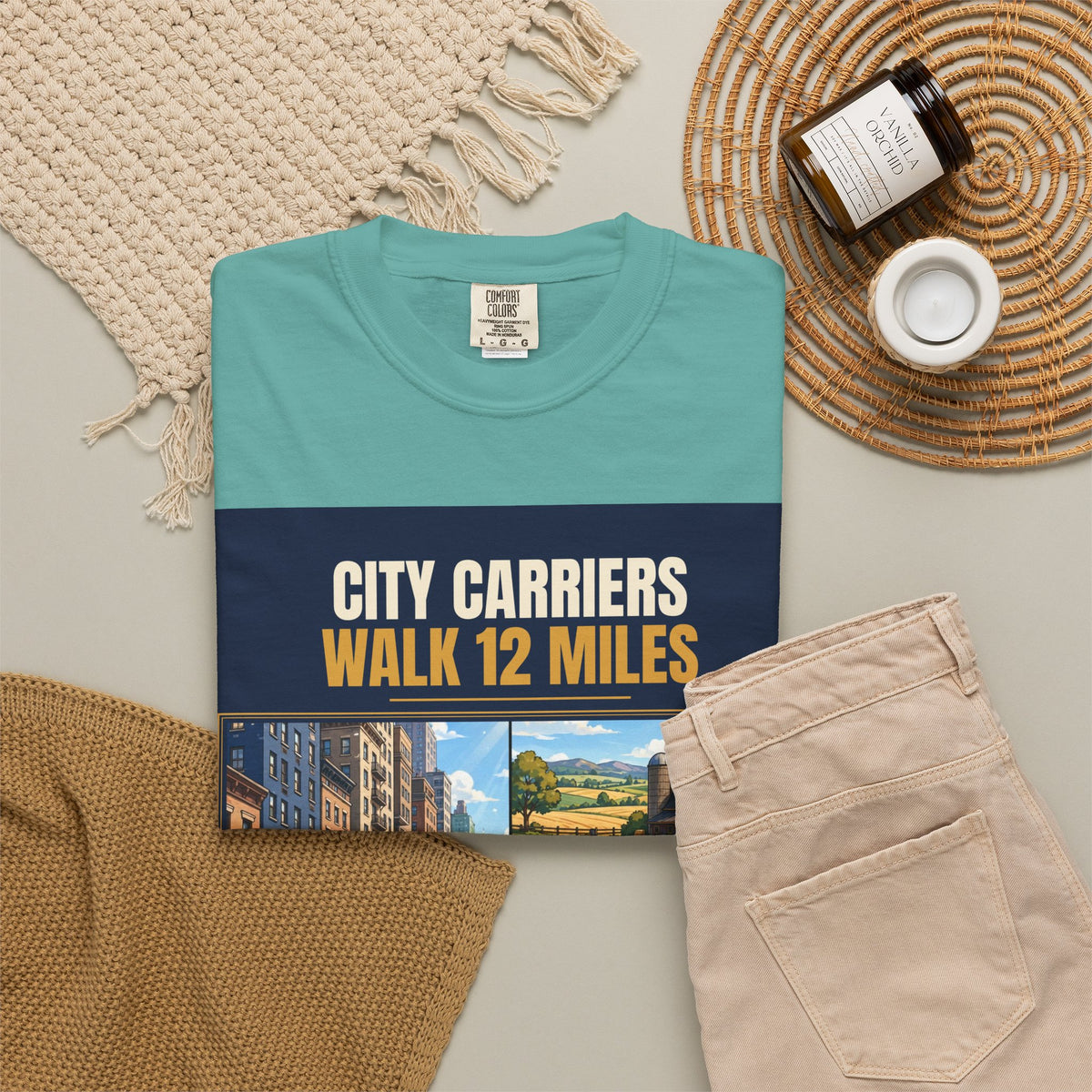 Mail Carrier T-Shirt - City Vs Rural | Funny Mail Carrier Tee | Comfort Colors