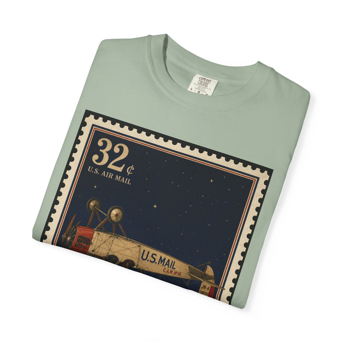 Inverted Jenny 1918 — Vintage Airmail Stamp Shirt | Funny Mail Carrier Tee