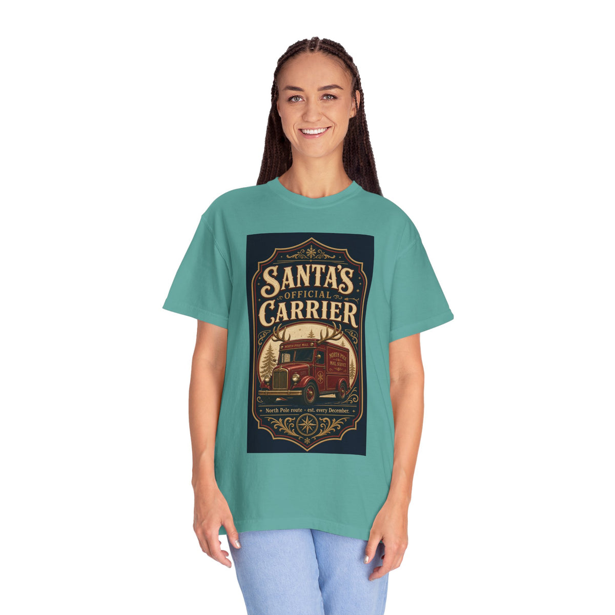 Santa's Official Carrier — Vintage Christmas Mail Truck Shirt