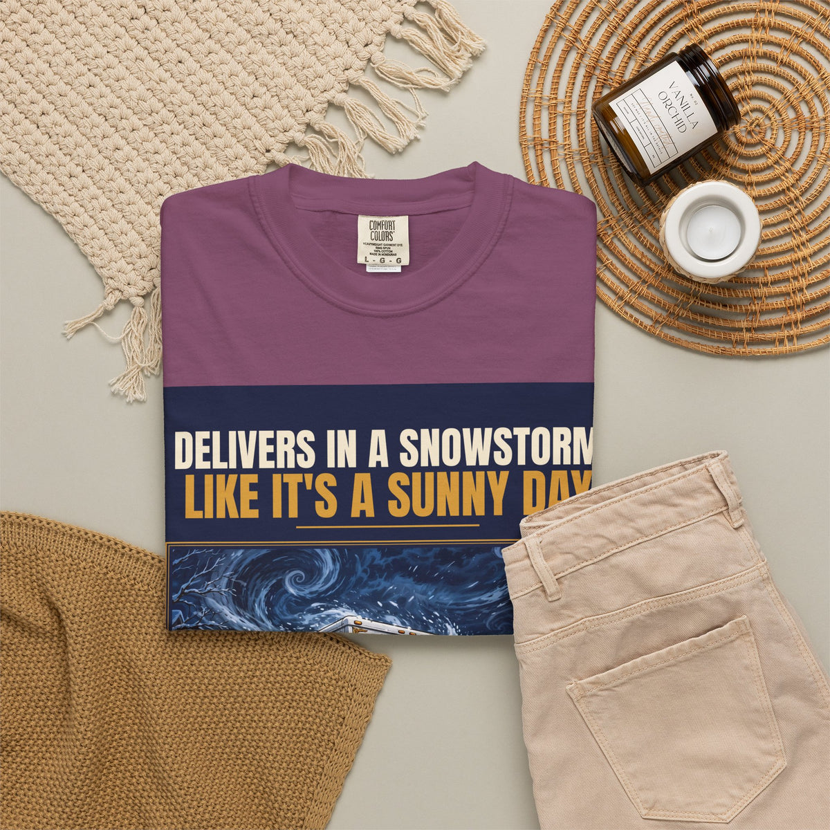 Mail Carrier T-Shirt - Snowstorm Delivery | Funny Mail Carrier Tee | Comfort Colors
