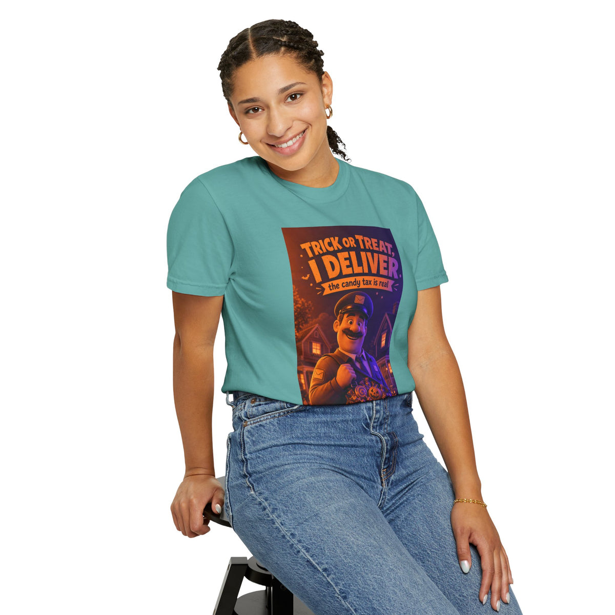 Trick or Treat I Deliver Candy Tax — Funny Mailman Halloween Tee