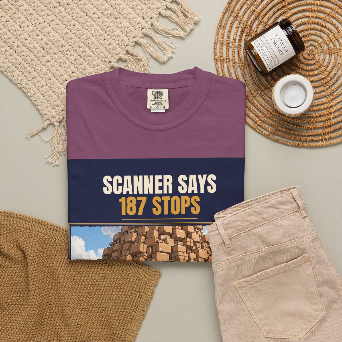 Mail Carrier T-Shirt - 187 Stops | Funny Mail Carrier Tee | Comfort Colors